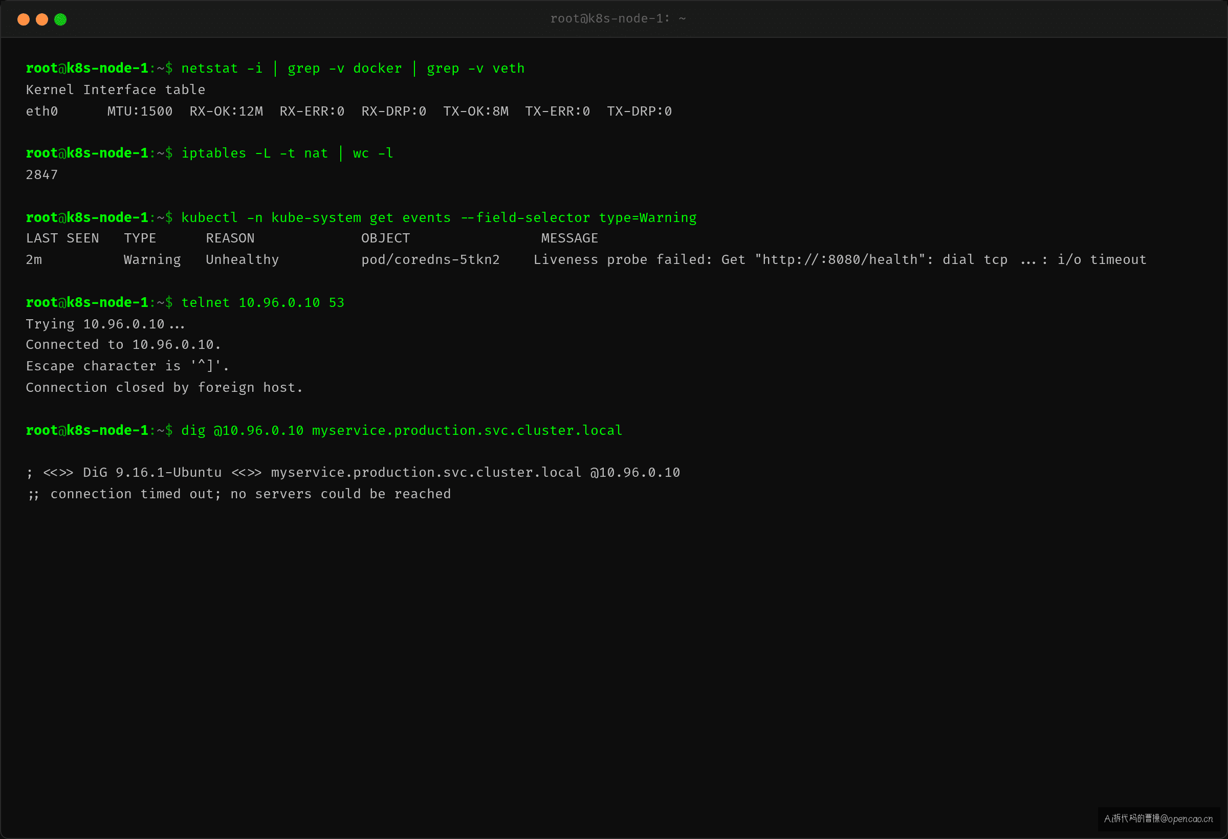 telnet 连通 vs dig 失败