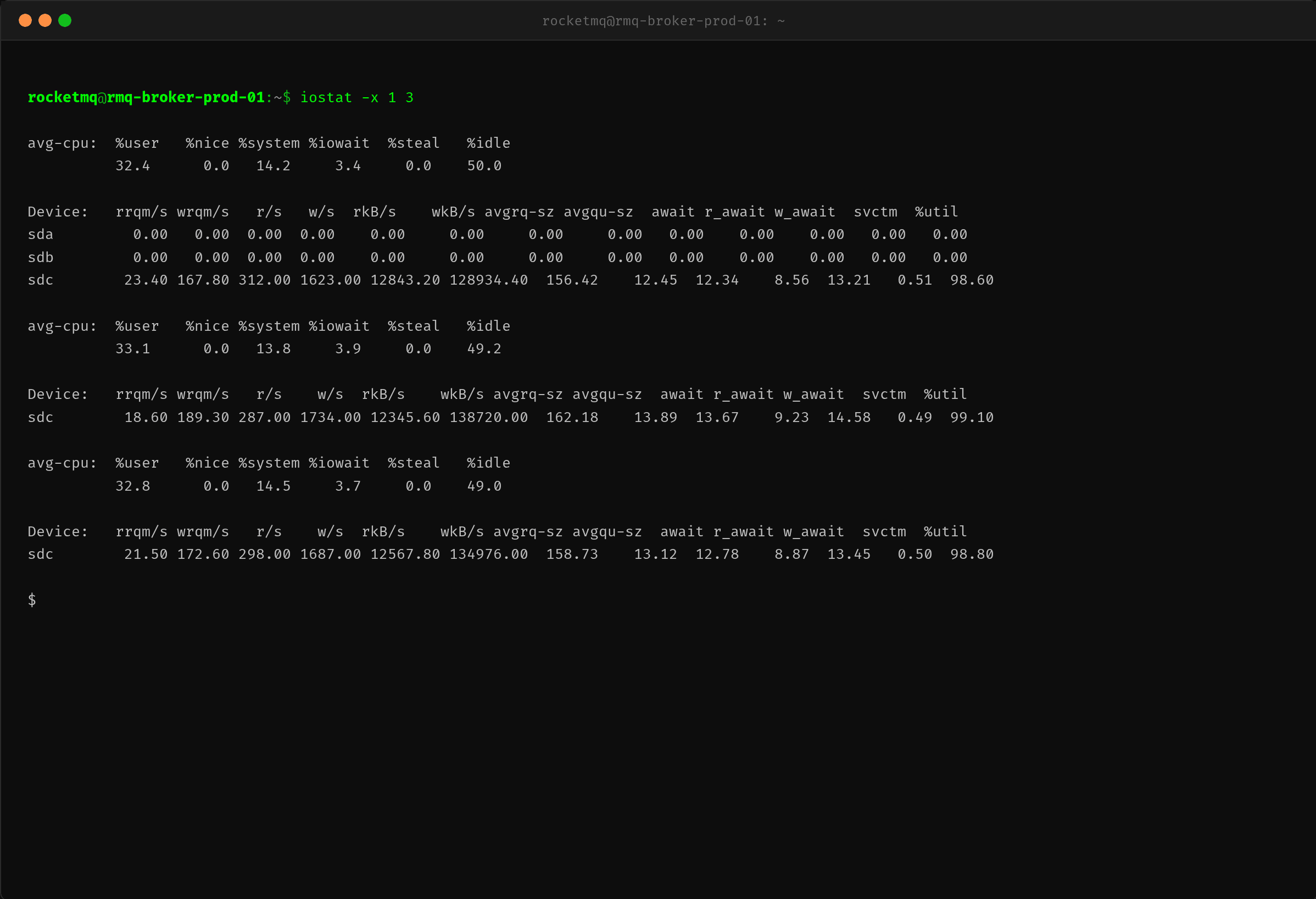 iostat 磁盘 IO 排查