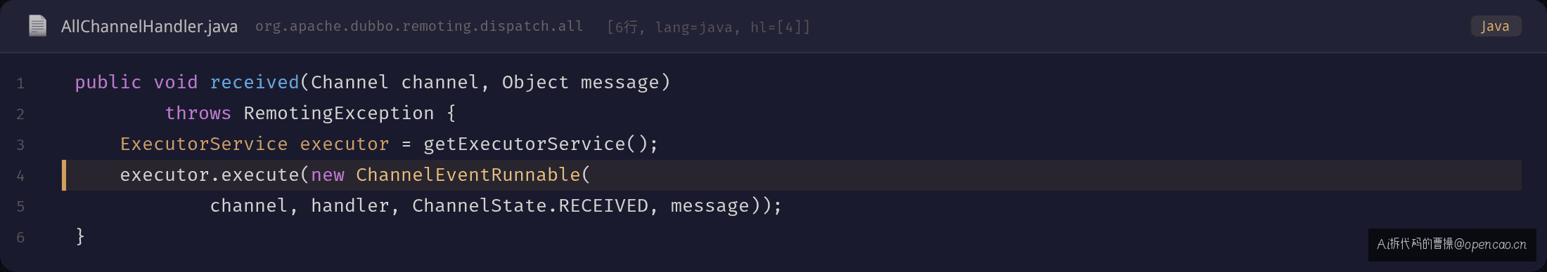 AllChannelHandler.received 线程池分发